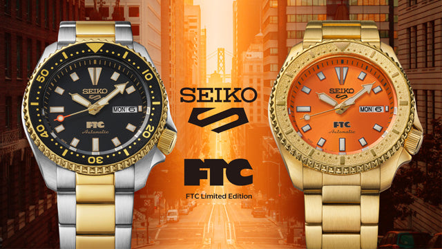 ＜セイコー 5スポーツ＞より、誕生40周年を迎えたスケートブランド「FTC」とのコラボレーション限定モデルを発売