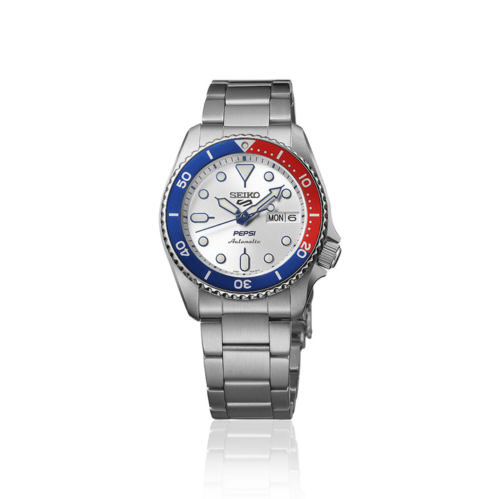 【未使用新品】SEIKO 5 スポーツ×ペプシコラボ セイコー 5スポーツ“ペプシ缶”風パッケージ入り腕時計、青×赤