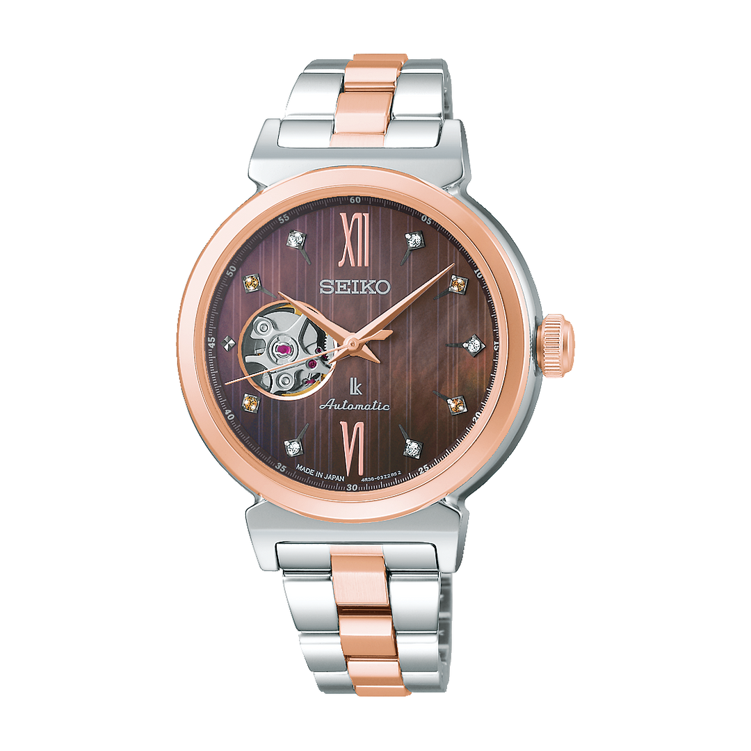 稼動　腕時計　SEIKO セイコー　ルキア　新品電池　シェル文字盤デイト　J06 稼動 腕時計 SEIKO セイコー ルキア 新品電池 シェル文字盤