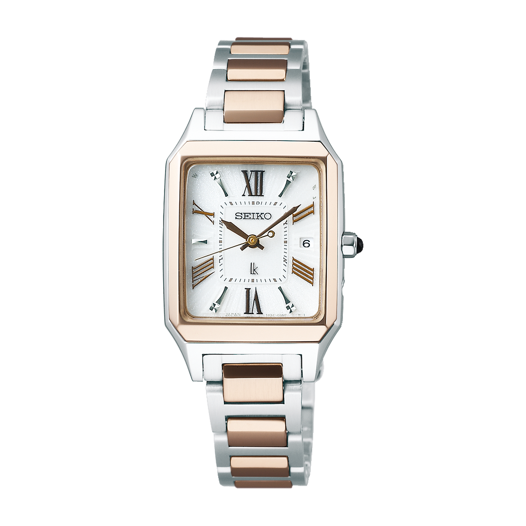 美品 SSVW160 ルキア 電波ソーラー セイコー 時計 スクエア コンビ 美品 SSVW160 ルキア 電波ソーラー セイコー 時計 スクエア コンビ